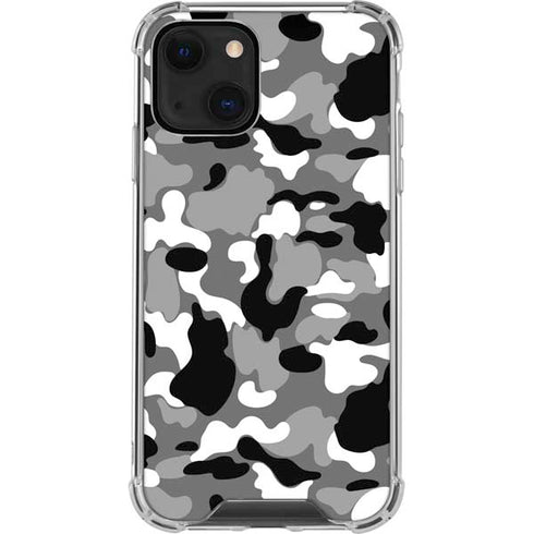 Neutral Street Camo iPhone 15 Plus Clear Case