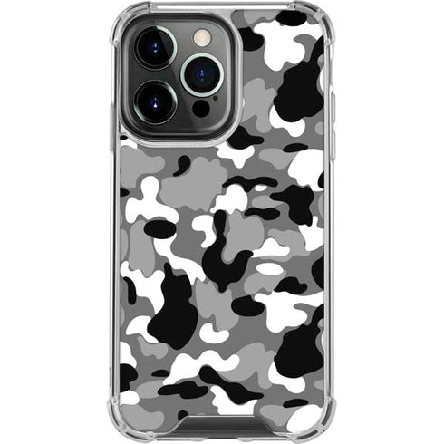 Neutral Street Camo iPhone 14 Pro Clear Case