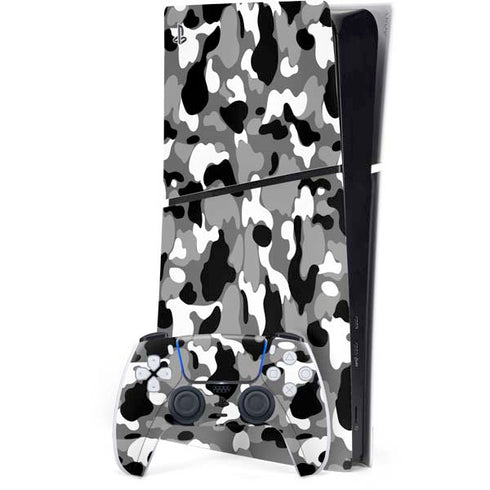 Neutral Street Camo PS5 Slim Digital Edition Bundle Skin