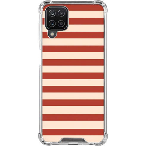 Neutral Stripes Galaxy A12 Clear Case