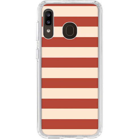 Neutral Stripes Galaxy A20 Clear Case