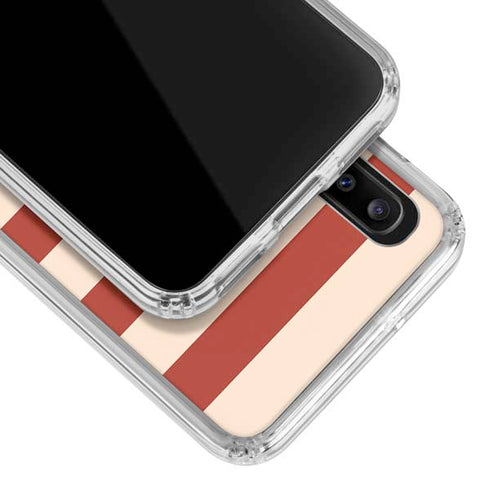 Neutral Stripes Galaxy A20 Clear Case