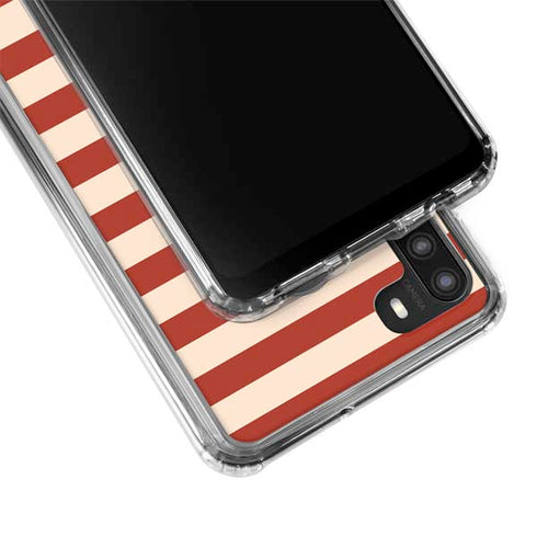 Neutral Stripes Galaxy A21 Clear Case
