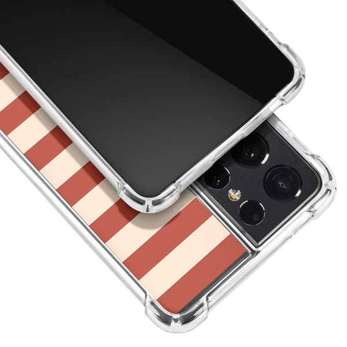Neutral Stripes Galaxy S21 Ultra 5G Clear Case