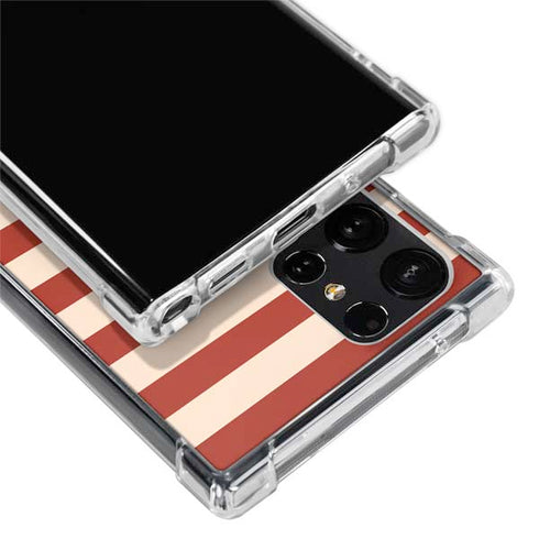 Neutral Stripes Galaxy S22 Ultra Clear Case