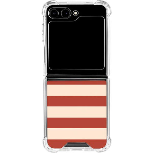 Neutral Stripes Galaxy Z Flip5 5G Clear Case