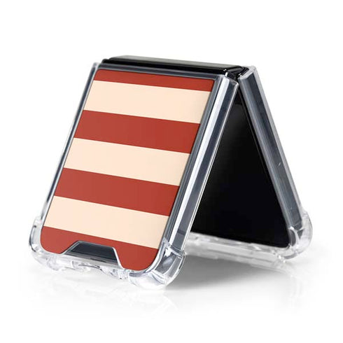 Neutral Stripes Galaxy Z Flip5 5G Clear Case