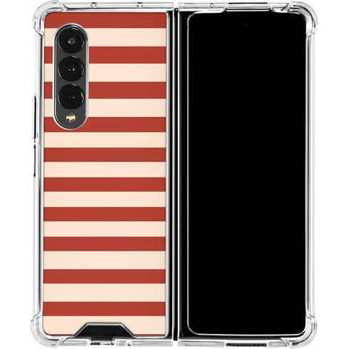 Neutral Stripes Galaxy Z Fold4 5G Clear Case