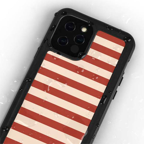 Neutral Stripes iPhone 12 Pro Waterproof Case
