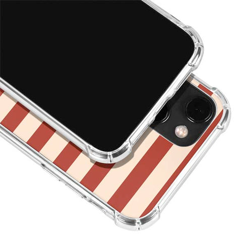 Neutral Stripes iPhone 14 Plus Clear Case
