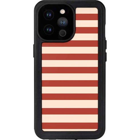Neutral Stripes iPhone 14 Pro Max Waterproof Case
