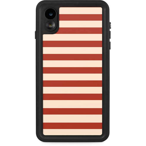 Neutral Stripes iPhone XR Waterproof Case