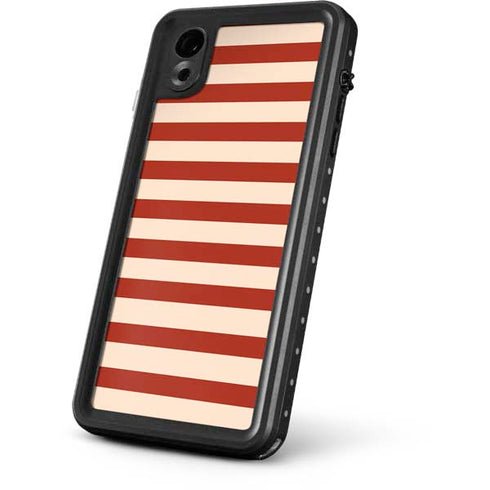 Neutral Stripes iPhone XR Waterproof Case