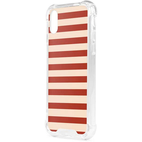 Neutral Stripes iPhone XS Clear Case