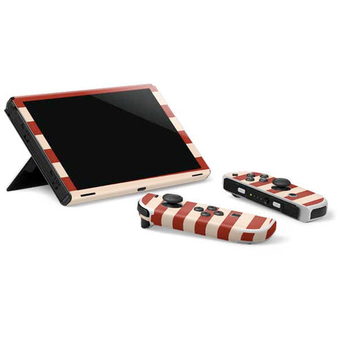 Neutral Stripes Nintendo Switch OLED (2021) Skin