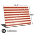Neutral Stripes Universal Laptop 18in (14.6 x 10.6in) Skin