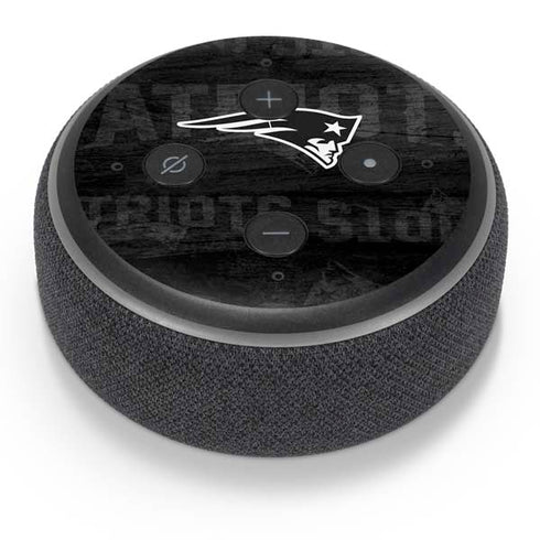 NFL New England Patriots Black & White Amazon Echo Dot Skin