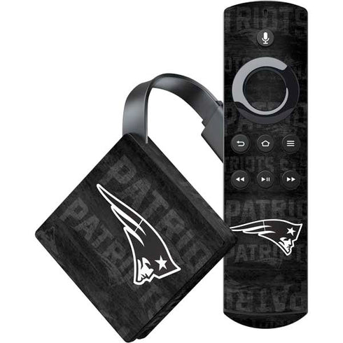 NFL New England Patriots Black & White Amazon Fire TV Skin