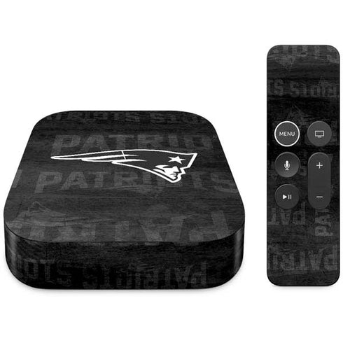 NFL New England Patriots Black & White Apple TV Skin