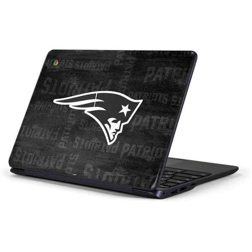 NFL New England Patriots Black & White Samsung Chromebook Skin
