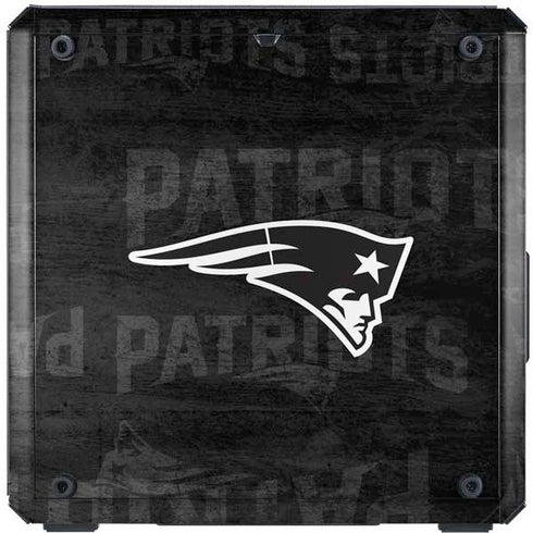 NFL New England Patriots Black & White Cooler Master MasterBox Q300L Mini Tower Skin