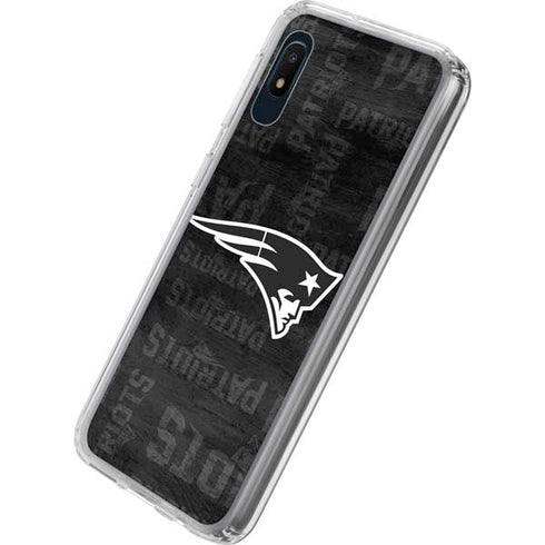 NFL New England Patriots Black & White Galaxy A10e Clear Case