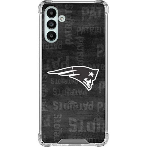 NFL New England Patriots Black & White Galaxy A13 5G Clear Case