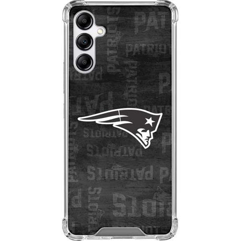 NFL New England Patriots Black & White Galaxy A14 5G Clear Case
