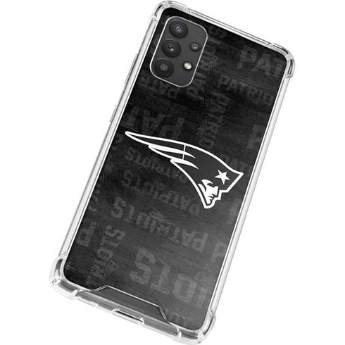 NFL New England Patriots Black & White Galaxy A32 5G Clear Case