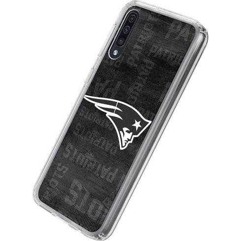 NFL New England Patriots Black & White Galaxy A50 Clear Case