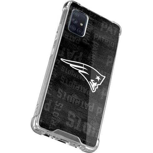 NFL New England Patriots Black & White Galaxy A51 5G Clear Case