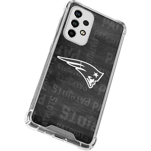 NFL New England Patriots Black & White Galaxy A53 5G Clear Case