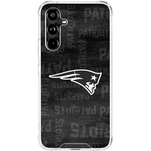 NFL New England Patriots Black & White Galaxy A54 5G Clear Case