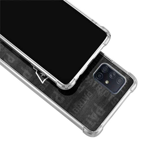 NFL New England Patriots Black & White Galaxy A71 5G Clear Case