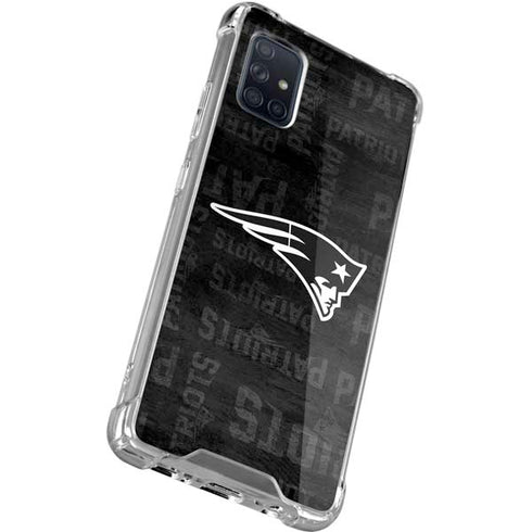 NFL New England Patriots Black & White Galaxy A71 5G Clear Case