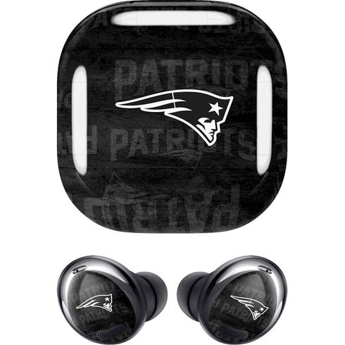 NFL New England Patriots Black & White Galaxy Buds Pro Skin
