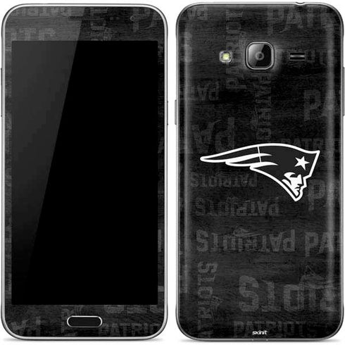NFL New England Patriots Black & White Galaxy J3 Skin