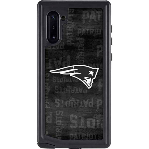 NFL New England Patriots Black & White Galaxy Note 10 Waterproof Case