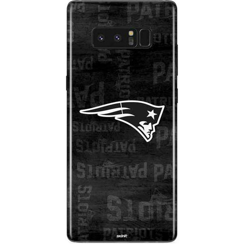 NFL New England Patriots Black & White Galaxy Note 8 Skin