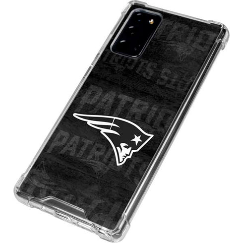 NFL New England Patriots Black & White Galaxy Note20 5G Clear Case