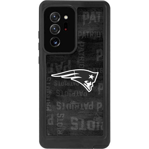 NFL New England Patriots Black & White Galaxy Note20 Ultra 5G Waterproof Case