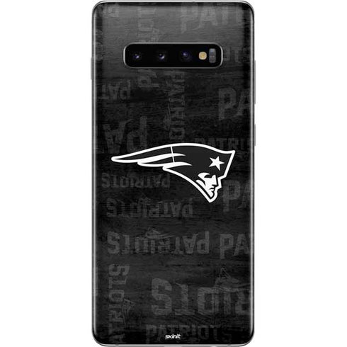 NFL New England Patriots Black & White Galaxy S10 Plus Skin