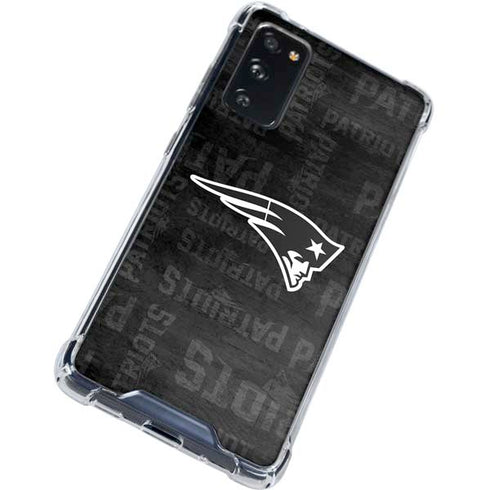 NFL New England Patriots Black & White Galaxy S20 FE Clear Case