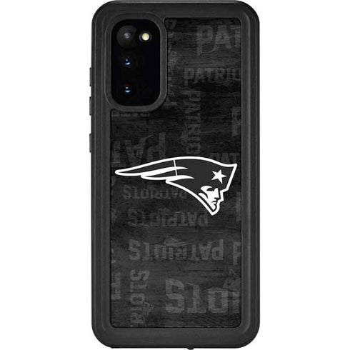 NFL New England Patriots Black & White Galaxy S20 Waterproof Case