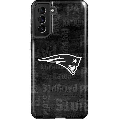 NFL New England Patriots Black & White Galaxy S21 FE Pro Case