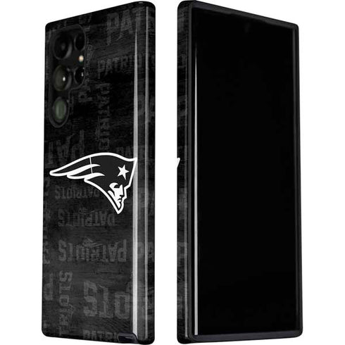 NFL New England Patriots Black & White Galaxy S22 Ultra Pro Case