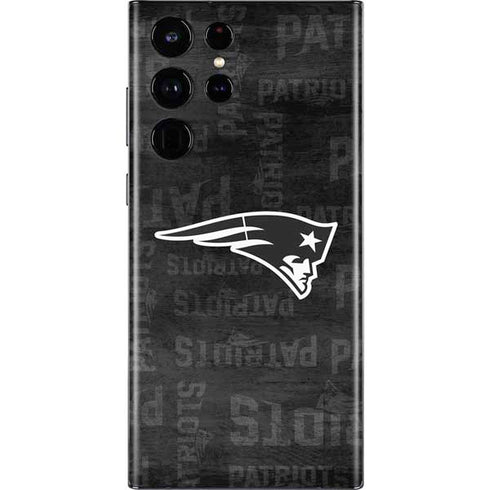 NFL New England Patriots Black & White Galaxy S22 Ultra Skin