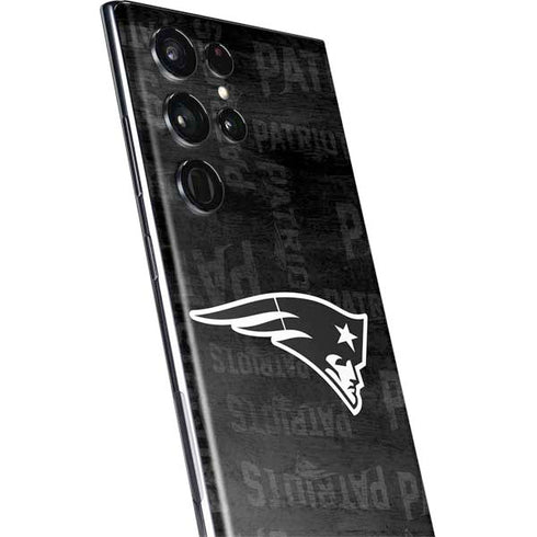 NFL New England Patriots Black & White Galaxy S22 Ultra Skin