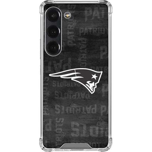 NFL New England Patriots Black & White Galaxy S23 Clear Case