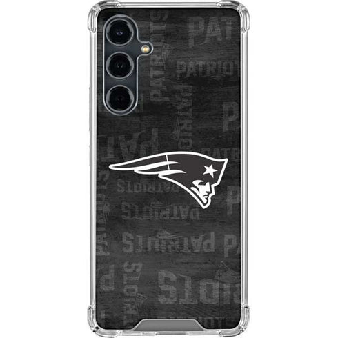 NFL New England Patriots Black & White Galaxy S23 FE Clear Case